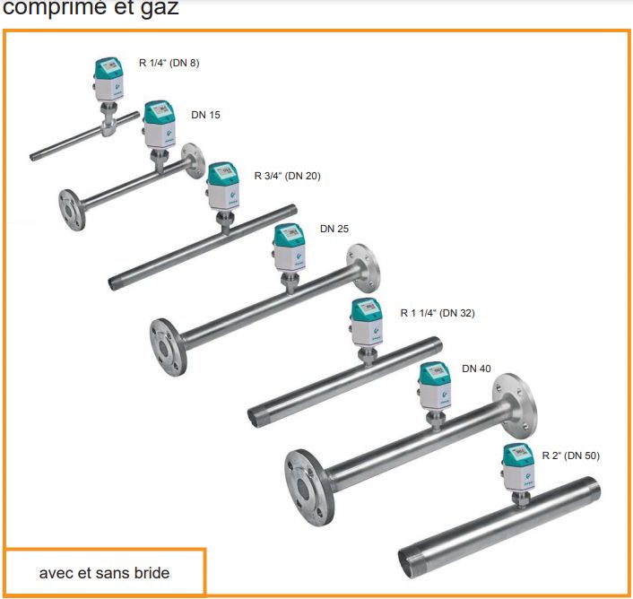 Va 420 - capteur de débit d'air comprimé - cs instruments - étendue de mesure  0,2 à 900 m³/h_1