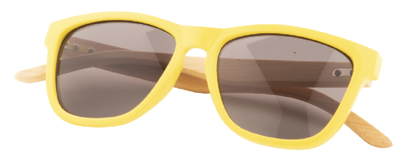 Lunettes de soleil - monture plastique coloré - branches en bambou - protection UV 400 catégorie 3_1