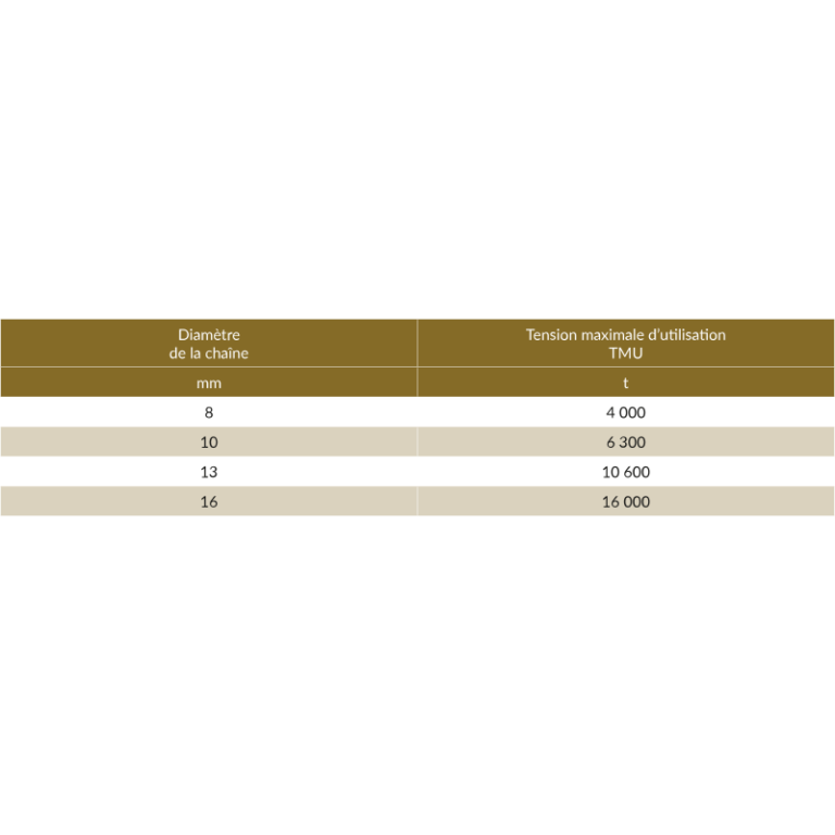 Chaîne d'arrimage pour charge lourde - REF : 72300 - acier Grade 80 - capacité 4000daN à 16000daN_1