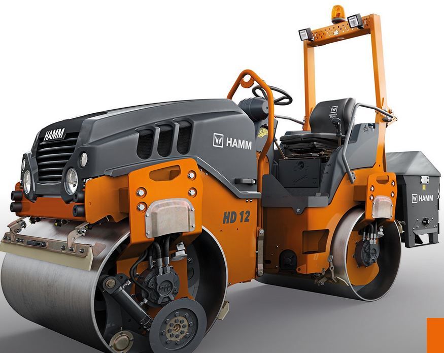 HD 12 VV - Rouleau compresseur tandem HAMM - 2695 kg - Cylindres vibrants et équipements avancés_2