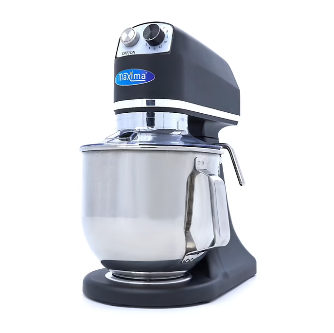 Mixer planétaire - 7 L - jusqu'à 2 kg de pâte - noir mat | Maxima - 09360785_1
