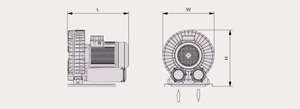 Samos si 1500 / 2200 e1 - soufflantes à canal latéral à étage unique - busch - 1500 m³/h_1