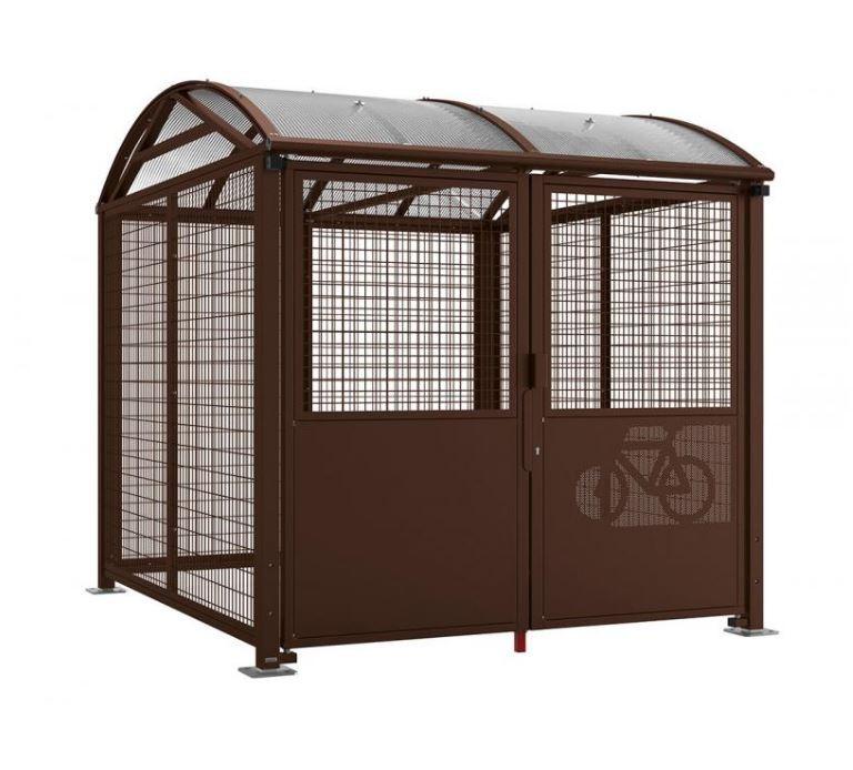 Abri vélos sécurisé - Serrure par clé européenne ou digicode mécanique - Dimensions 2520x2640x2830 mm_1