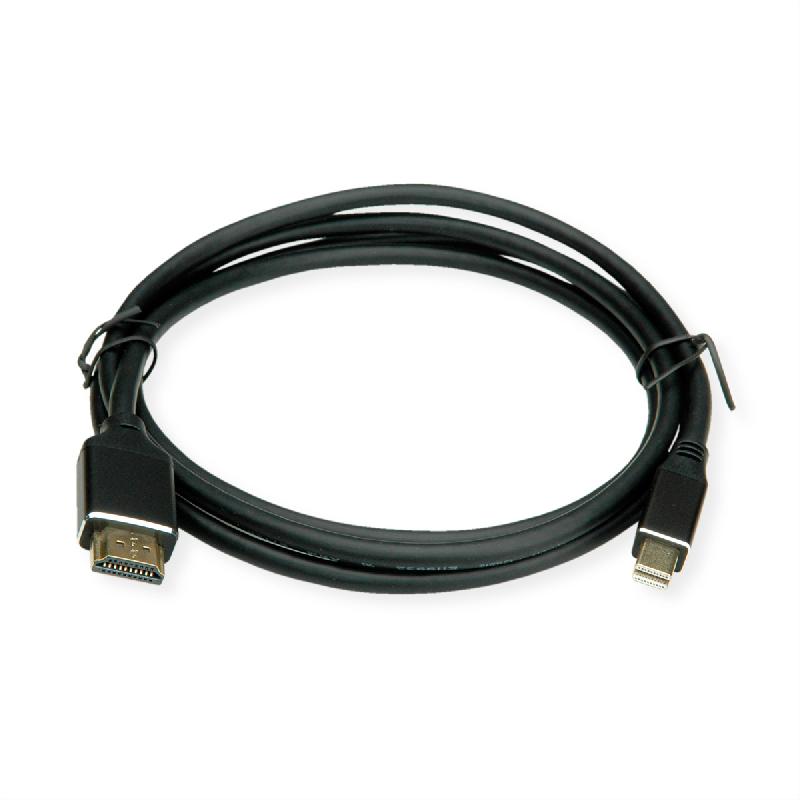 Bachmann mini displayport vers hdmi 1,5m s.1 mini dp s.2 hdmi, mesure p.Ph.3mh05vv-f 5g2,5 cee3x16a lan_1