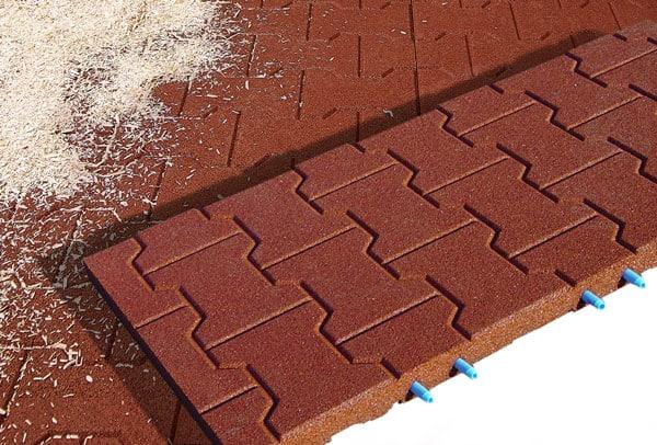 Dalles écurie en caoutchouc drainant - Govatks - 50 x 100 cm - Rougebrun_1