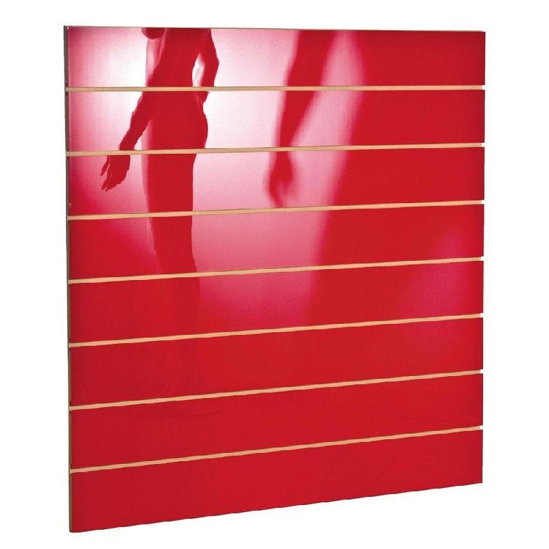 Panneau rainuré R15 120x120cm - rouge laqué - réf. 44669 - haute qualité_1