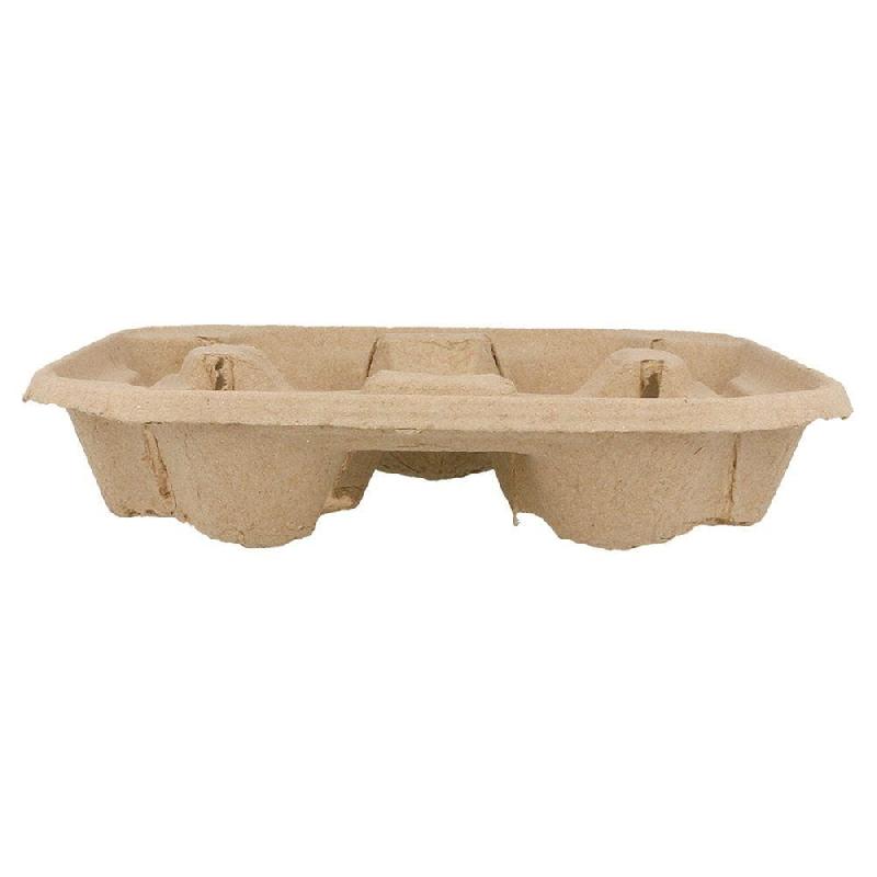 Porte-gobelet 4 gobelets carton recyclé 22x22cm - par 75_1