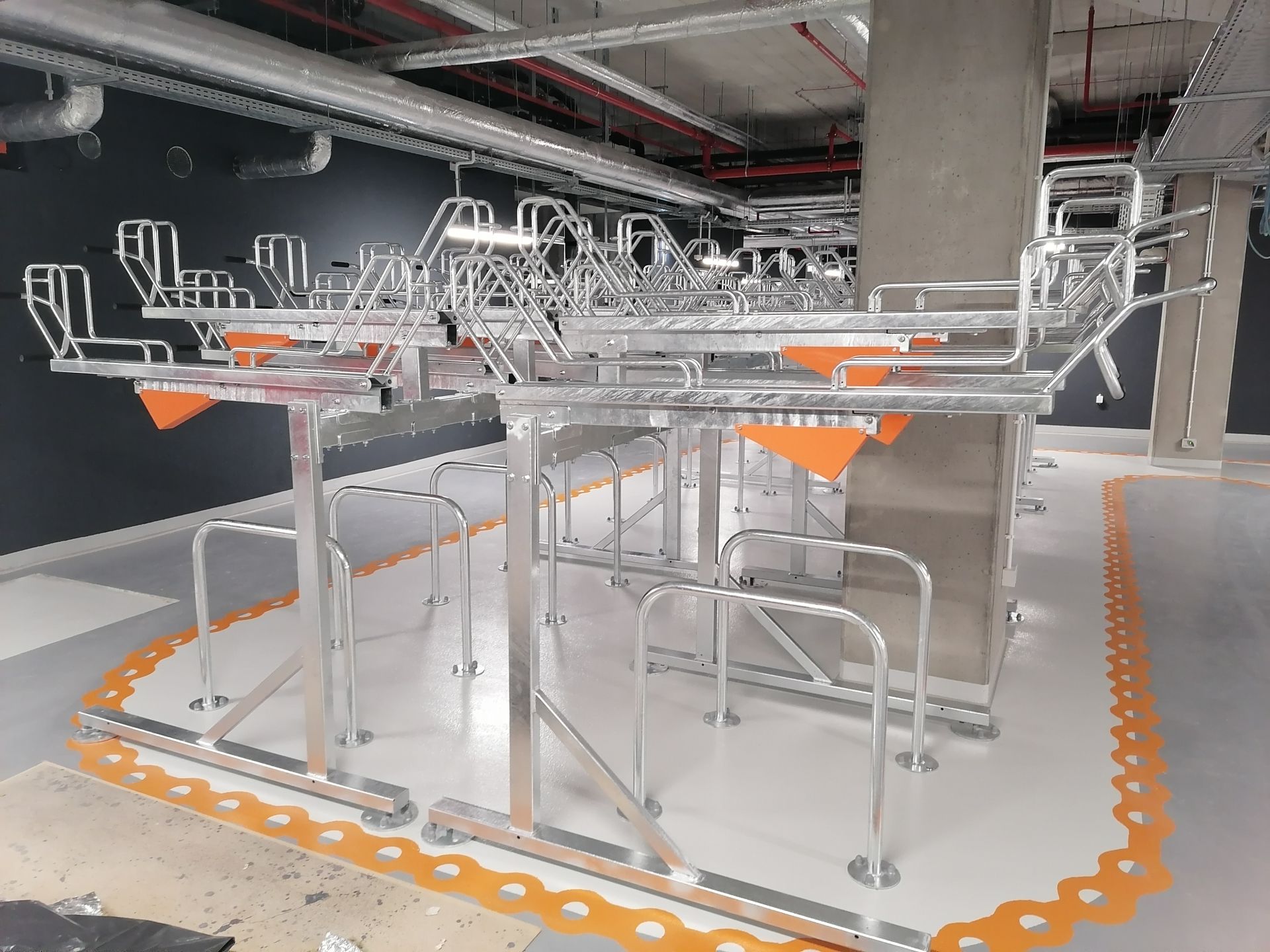 Rack à vélo double étage avec arceau au sol - Largeur d'entraxes 375 - 400 - 450 - 500_2