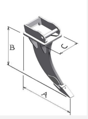 Rcb45 - dent ripper type rcb - mbi france - epaisseur : 20 à 40 mm_1