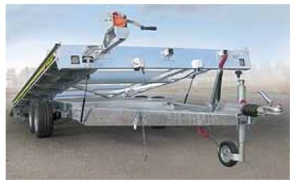 Remorque porte-voiture à roues dessous avec option roue de secours et support, PTC 2000 kg - ECIM - PV PRO 200_1