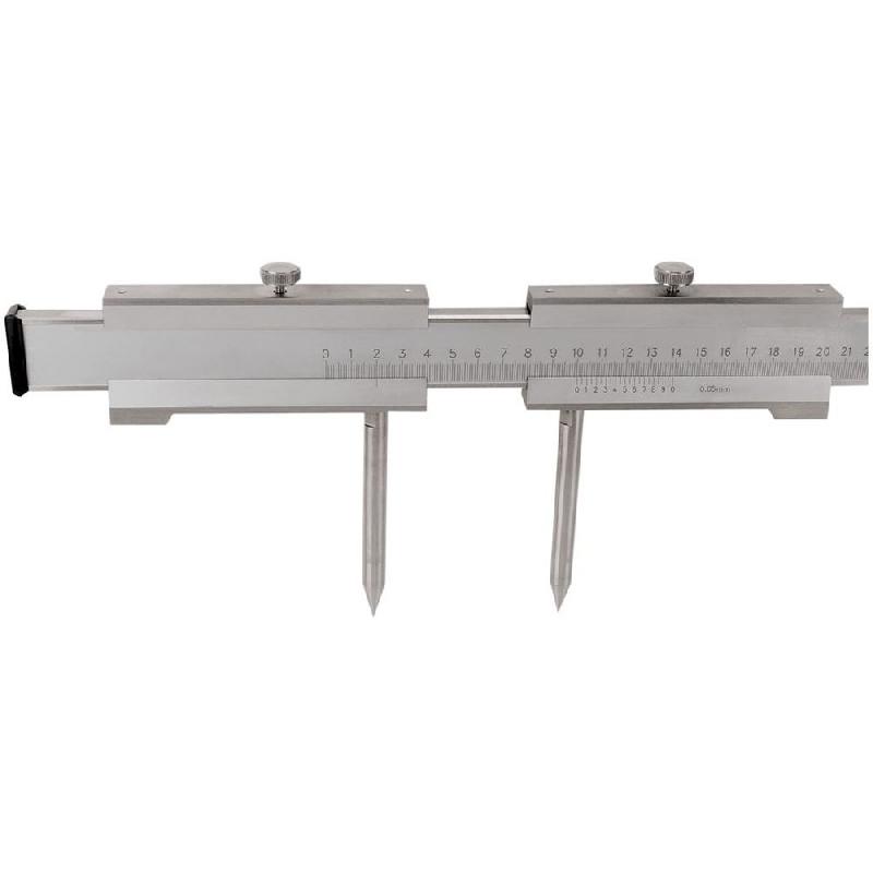 Compas à verge - 1500 mm - pointes interchangeables en acier - lecture 0,05 mm - finition chromé mat_1