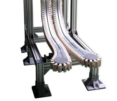 Pieds pour convoyeurs industriels en aluminium - réglables en hauteur avec roulettes et embases fixes_1