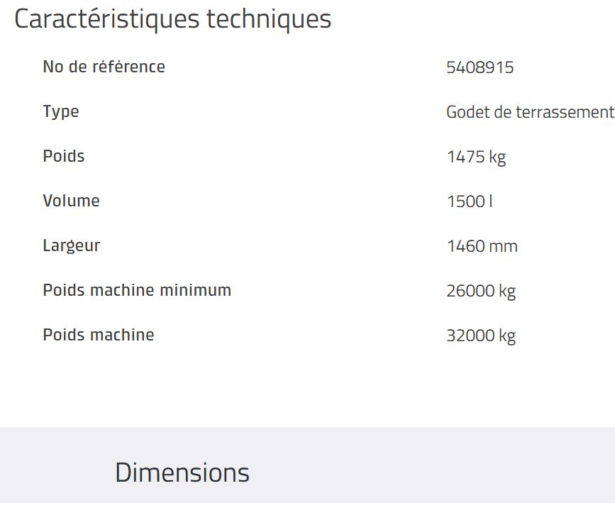 Godet d'excavation S70 teeth - Rototilt - 1500 L - système de dents en J ou lames_1