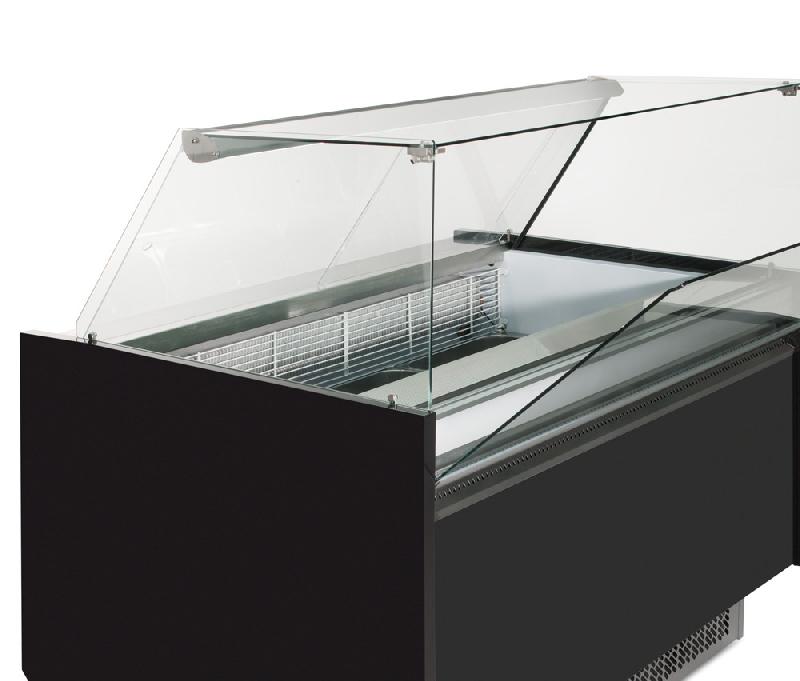 Vitrine de présentation glacier avec réserve P 670 - ESTI Noire | Ggm - ESTIS_S - 1622_1