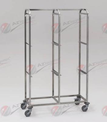 Échelle inox double pour conteneurs 40L côte à côte - Dimensions 975 x 410 x 1710mm - ECH006_1