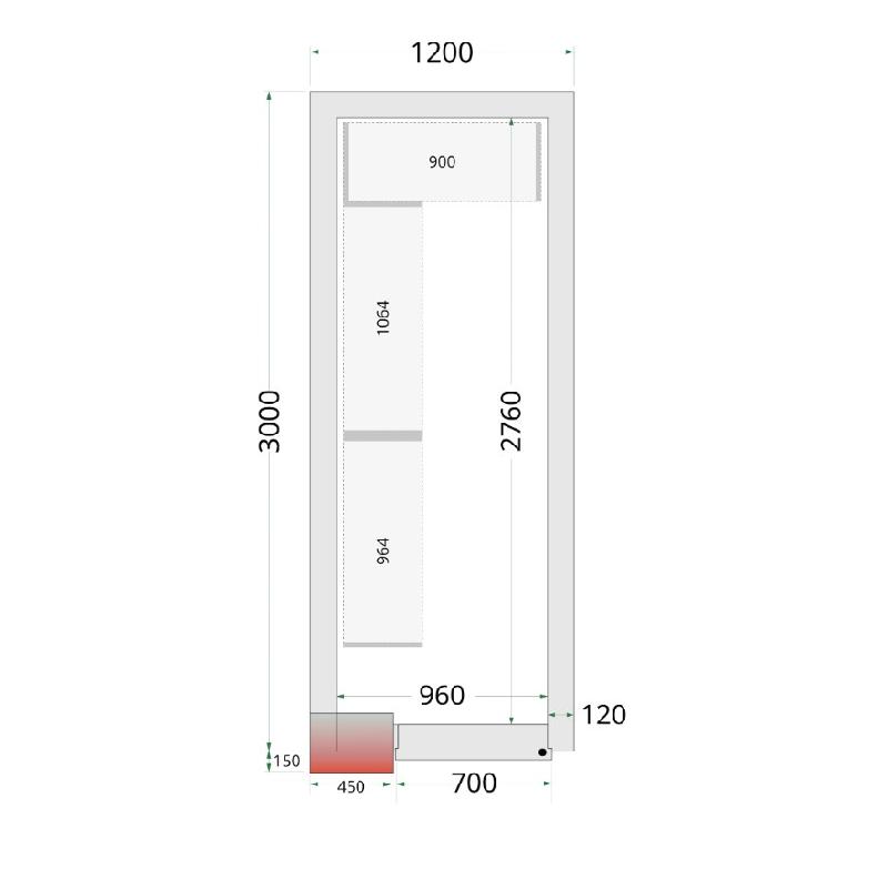 Kit de rayonnage pour Chambres Froides Négatives Tefcold CRNF1230_1