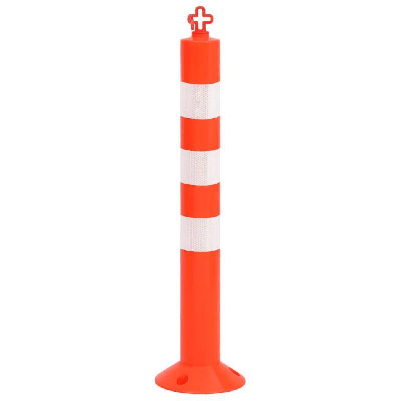 Vidaxl bornes de contrôle du trafic 4 pcs avec chaîne 75 cm pe 150963_1