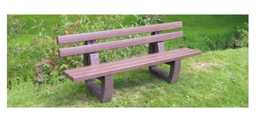 Banc urbain en plastique recyclé hanit - SUTTON - lames PREMIUM avec armature interne invisible - 3 largeurs disponibles_1