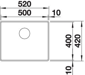 Blanco Attika XL 60 - Évier en inox avec cuve BLANCO CLARON XL - Système d'évacuation InFino - Largeur du meuble sous-évier : 60 cm_1