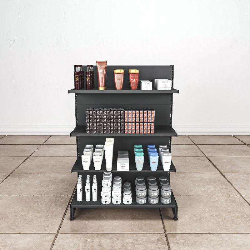 Elément de départ Gondole DF M25 Gris H143xL100cm base+3 tablettes_1