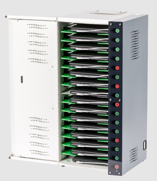 Armoire de rechargement compacte et sécurisée - LocknCharge Putman 16 - 16 appareils mobiles, USB-C PD, fixation murale_1