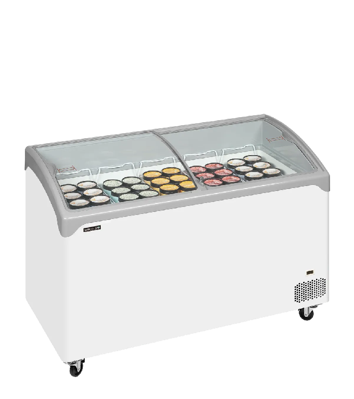 Congélateur vitré de crème glacée NIC401SCEB (388 / 298) blanc TEFCOLD_1
