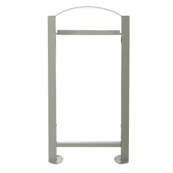 Corbeille vigipirate sur pieds - ARKEA Gris ciment - 60L - Design urbain - Marque Rossignol_1