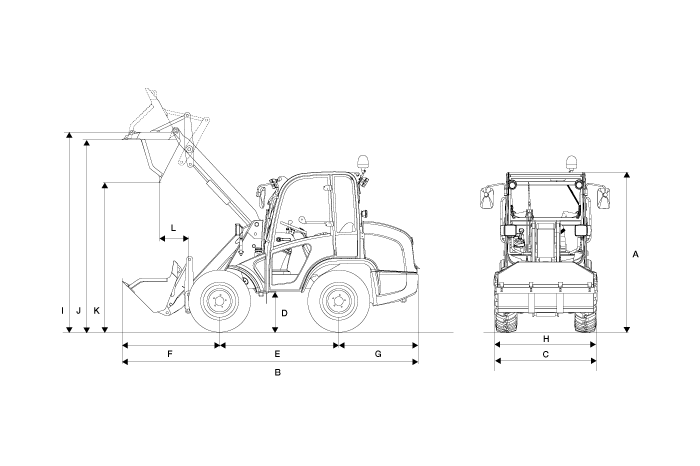 Mini-chargeuse Kramer 5025 - 1,5t - compacte et stable avec direction intégrale_1