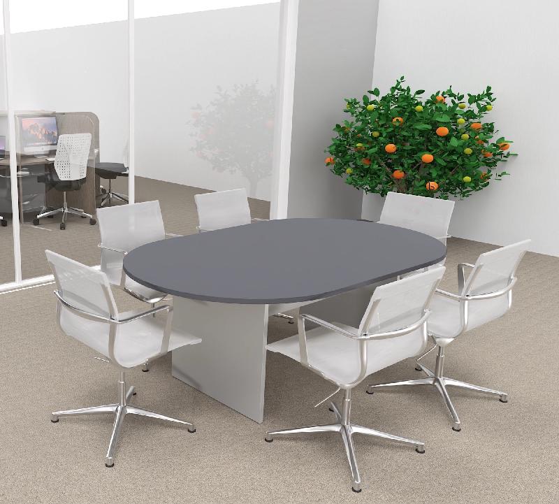 Table de réunion ovale Kate - Mobel Linea - 250, Anthracite_1