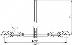 Tendeur d'arrimage - sécurité levage - avec sécurité - SLTDC54000S - tendeur de chaîne à cliquet avec crochets de sécurité_1