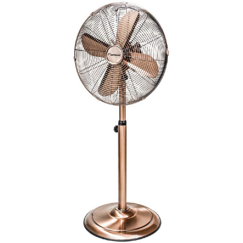 Ventilateur sur pied panier H.45cm 50 Watts finition cuivré_1