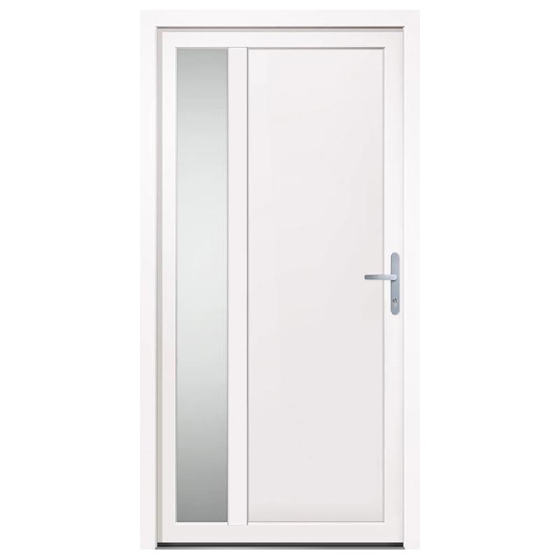 Vidaxl porte d'entrée blanc 108x208 cm pvc 3157099_1