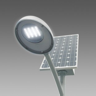 Lampadaire urbain solaire Monza - LED - 24W - Aluminium moulé IP66 - Panneau monocristallin 90Wc_1