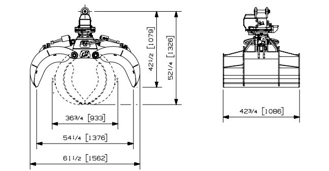 Grappin collecte de déchets Séries 030 W RT 222 - Rotobec_1