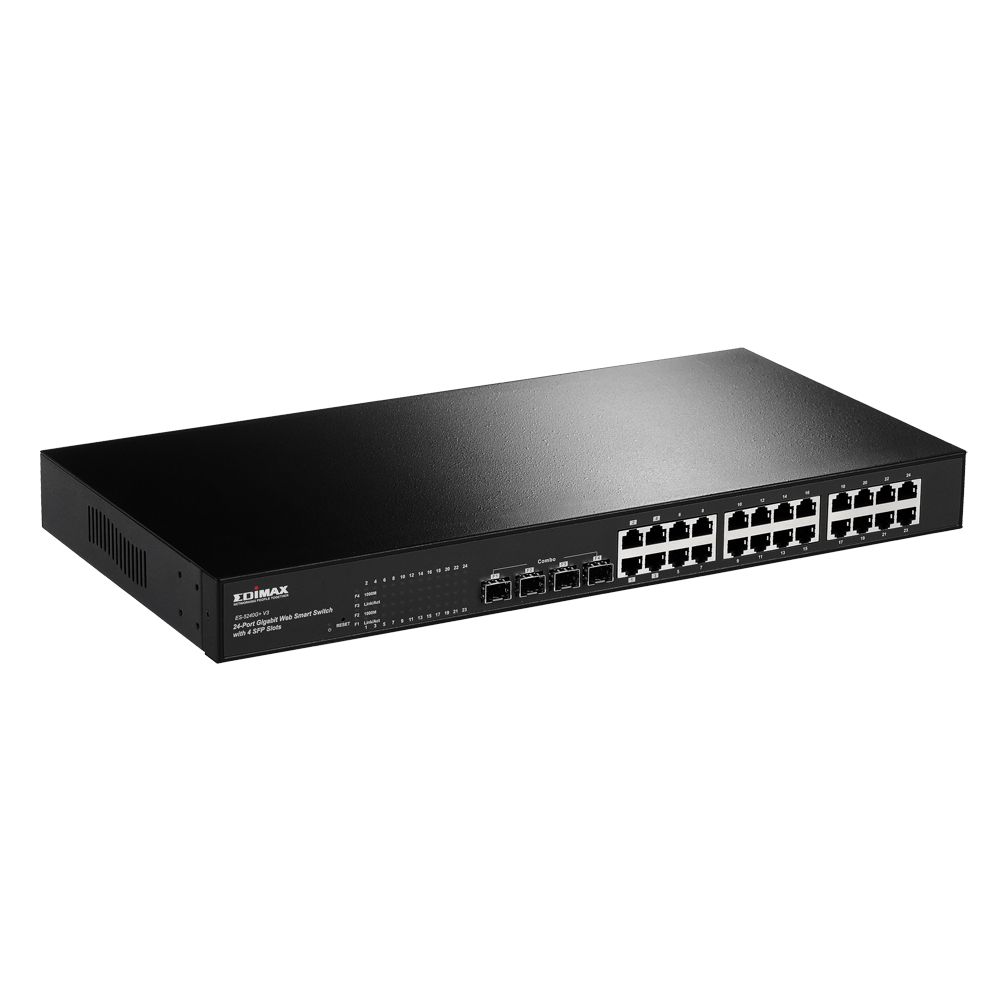 Commutateurs - switch - Emidax ES-5240G+ V3 - 24 ports RJ-45, 4 slots SFP, VLAN, LACP, QoS_1