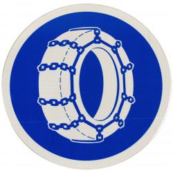 Panneau d'obligation B26 - Chaînes à neige obligatoires du 1er novembre au 31 mars_1