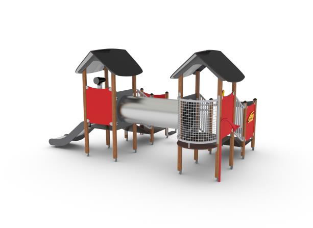 Jeu extérieur pour enfants de 3 à 5 ans avec fondation à enterrer