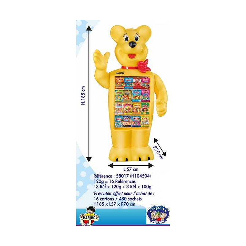 58017 (h104504) - Présentoir mobile maxi Goldbear Haribo avec kit de références variées_1