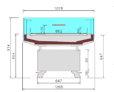Bac réfrigéré libre-service compact et facilement déplaçable pour l'exposition des produits frais promotionnels- FIGUIER_1