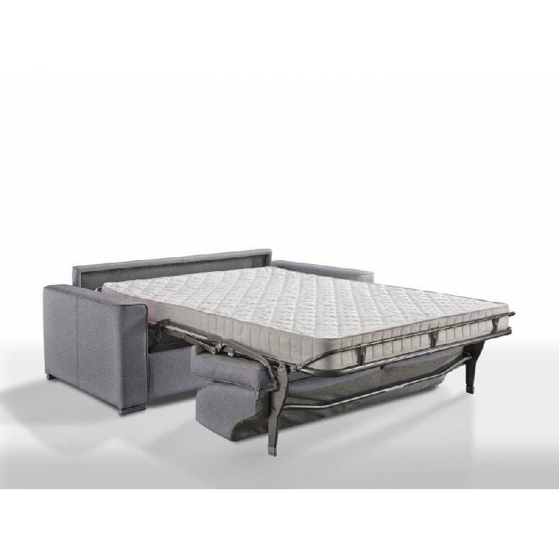 Canapé convertible express premium 140 cm - sommier à lattes Renatonisi - matelas Bultex - velours anthracite_1