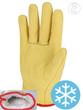 Gant de maîtrise tout fleur bovin jaune - Fourré acrylique - Protection thermique et confort_1