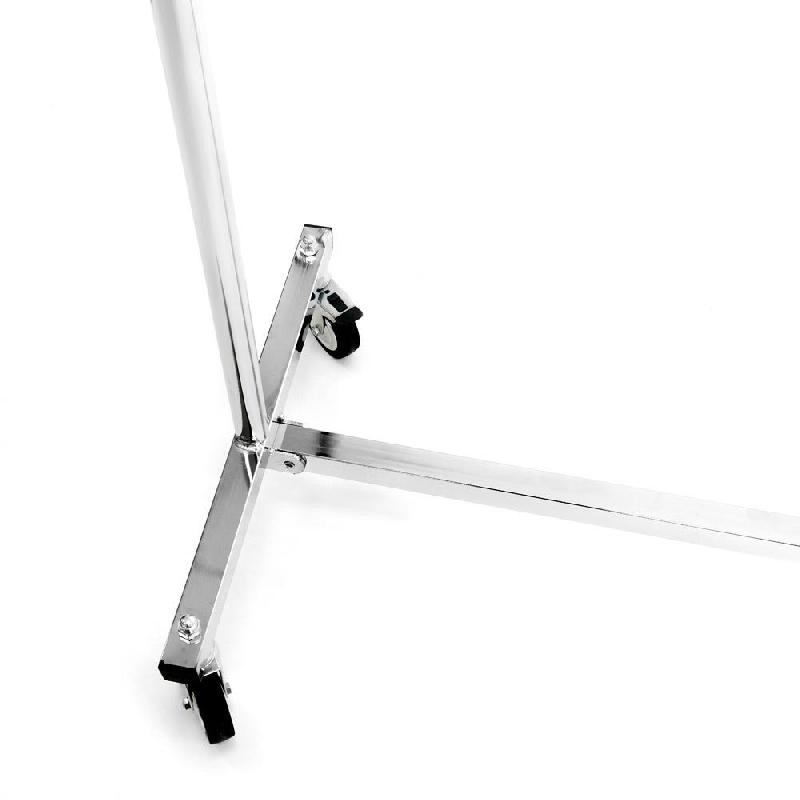 Portant pliable renforcé extensible L 150-220 cm H 118-190 cm chromé - Réf. 46172 - Usage intérieur/extérieur - Capacité 90kg_1