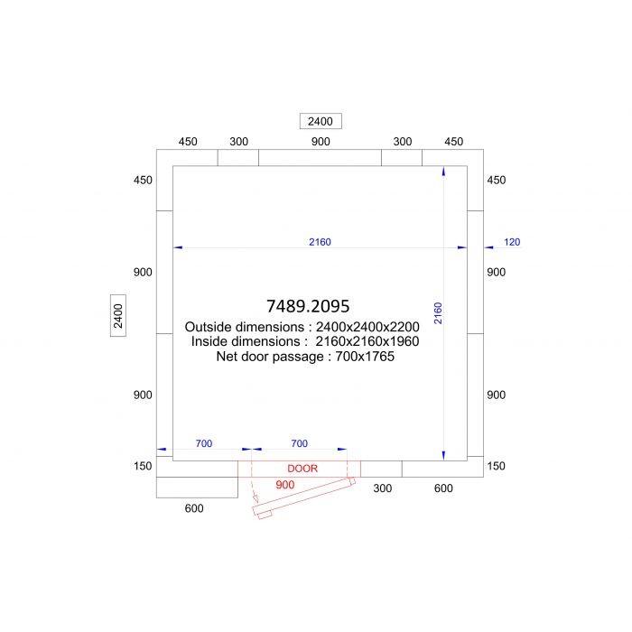 Chambre froide positive/négative 2400x2400x2200 - 120mm Pro Line Combisteel_1