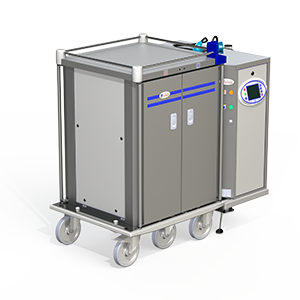 Chariot distribution de repas ehpad en inox ELECTRO CONTACT  - erg'elec 4g dissocié 30 NIVEAUX_1