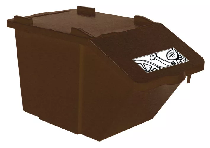 Poubelle pick-up 45l + couvercle marron_1