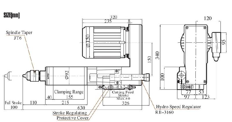 PR4P - Unité de perçage à avance pneumatique - PURROS - 1.1 kW - 700-7500 RPM_1