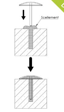 Clous de voirie inox - Direct Signalétique - Ø 100 mm - Fixation par scellement chimique - 26890_1