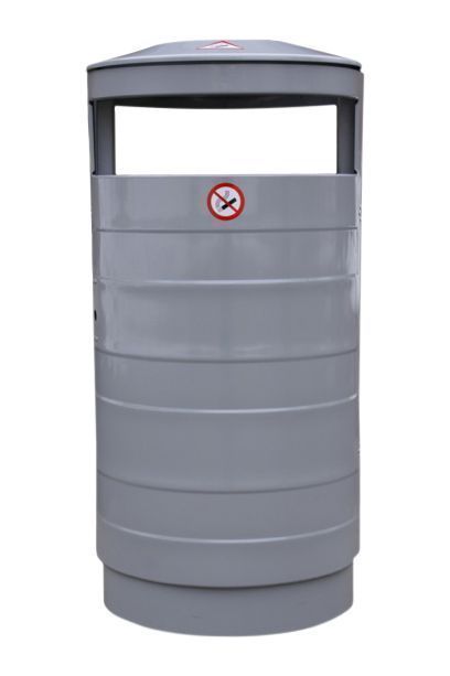 Corbeille publique extérieure en acier galvanisé ou inox - Tri sélectif - 75L à 100L - Design robuste_2