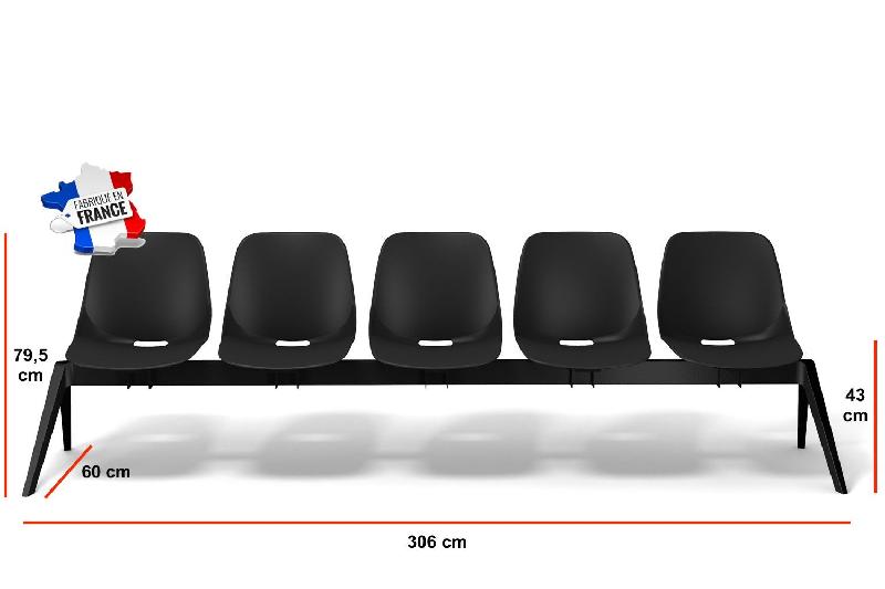 Poutre d'accueil BAKEA - Sokoa - Noir, 5 places_1