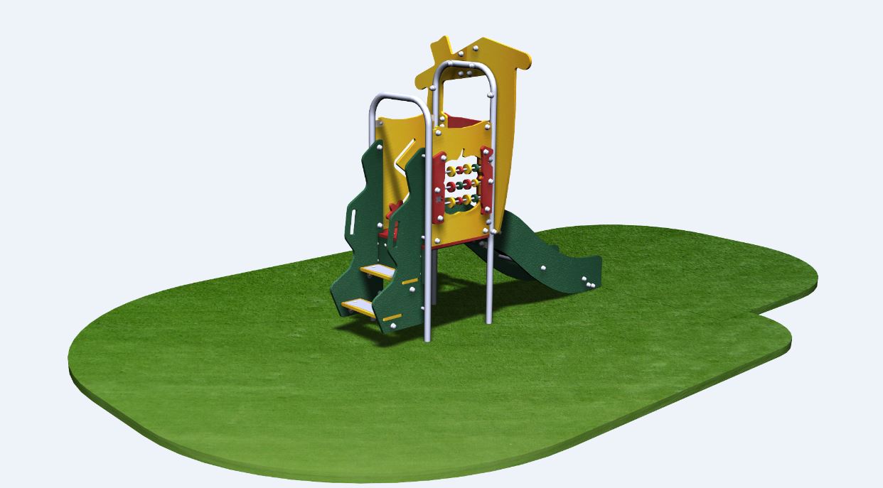 Structure de jeux combinée inox - 1 tour - Gamme Déclik DK6A - Créa Équipements_1